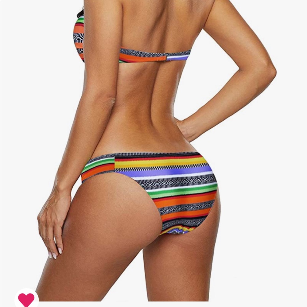 Sidefeel Multi-colored Tribal Bikini Bottom